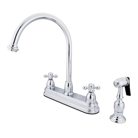 Kingston Brass Restoration Centerset Kitchen Faucet, Chrome KB3751AXBS